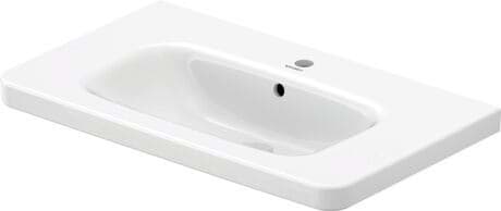 DURAVIT Umyvadlo 232080 Design by Matteo Thun & Antonio Rodriguez #2320800000 - p Barva 00, Bílá Vysoký lesk, Počet míst pro mytí: 1 Uprostřed, Počet otvorů pro armaturu na jednom umyvadle: 1 Uprostřed, Přepad: Ano 800 x 480 mm