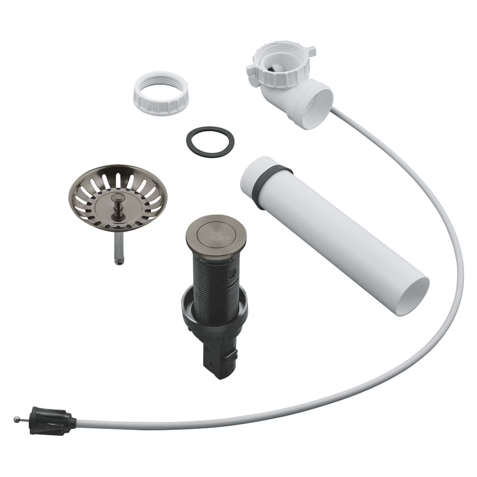GROHE Odtoková sada pro kuchyňské dřezy kartáčovaný Hard Graphite #40986AL0