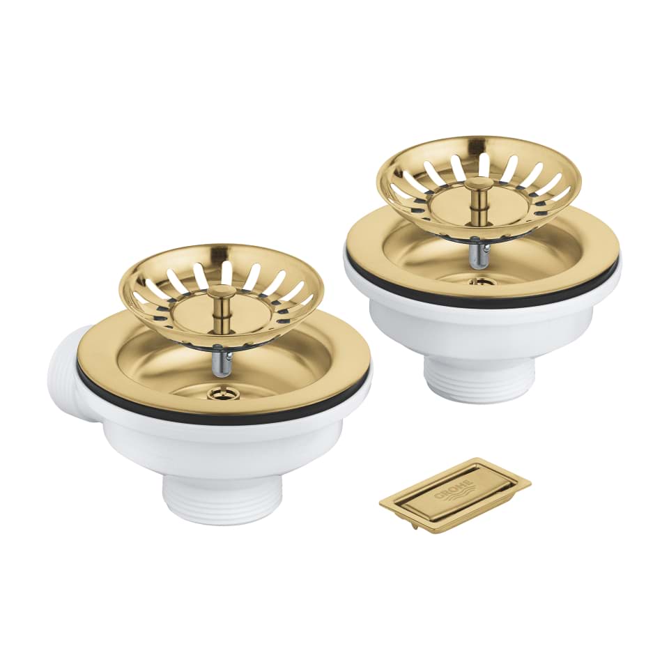GROHE Odtoková souprava bez otočného knoflíku pro automatické ovládání pro jednosektorový dřez kartáčovaný Cool Sunrise #40997GN0