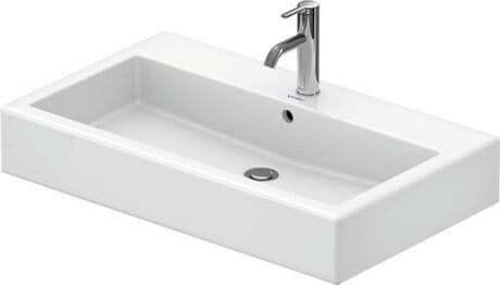 DURAVIT Umyvadlo 045480 Design by Duravit #04548000271 - p Barva 00, Bílá Vysoký lesk, Počet otvorů pro armaturu na jednom umyvadle: 1 Uprostřed, Přepad: Ano 800 x 470 mm