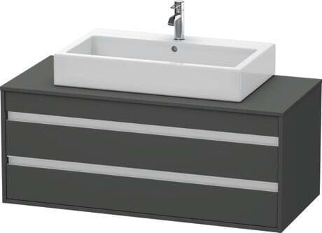 DURAVIT Skříňka pod umyvadlo pod desku závěsná KT6656 Design by Christian Werner #KT665604949 - Barva M07, Beton šedá Matná Dekor 1200 x 550 mm