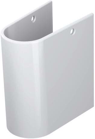 DURAVIT Polosloup 086515 Design by Philippe Starck #08651500001 - Barva 00, Bílá Vysoký lesk, Vč. upevňovacího materiálu 170 x 315 mm