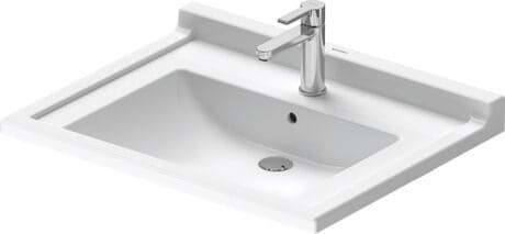 DURAVIT Umyvadlo Vital 030970 Design by Philippe Starck #03097000001 - p Barva 00, Bílá Vysoký lesk, Počet míst pro mytí: 1 Uprostřed, Počet otvorů pro armaturu na jednom umyvadle: 1 Uprostřed 700 x 545 mm