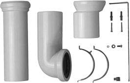 DURAVIT Připojovací set 001422 #0014220000 - Barva 00, Standardní zboží Odpady 397 mm