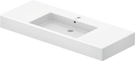 DURAVIT Umyvadlo 032912 Design by Duravit #0329120000 - p Barva 00, Bílá Vysoký lesk, Počet míst pro mytí: 1 Uprostřed, Počet otvorů pro armaturu na jednom umyvadle: 1 Uprostřed, Přepad: Ano 1250 x 490 mm