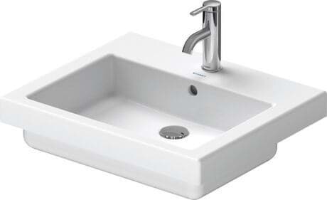 DURAVIT Vestavné umyvadlo 031555 Design by Duravit #03155500001 - p Barva 00, Provedení umyvadla: Vestavné shora, Bílá Vysoký lesk, Počet otvorů pro armaturu na jednom umyvadle: 1 550 x 465 mm