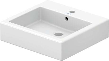 DURAVIT Umyvadlová mísa 045250 Design by Duravit #0452500000 - p Barva 00, Bílá Vysoký lesk, Počet míst pro mytí: 1 Uprostřed, Počet otvorů pro armaturu na jednom umyvadle: 1 Uprostřed, Přepad: Ano 500 x 470 mm