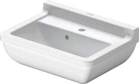 DURAVIT Umyvadlo 030050 Design by Philippe Starck #0300500000 - p Barva 00, Bílá Vysoký lesk, Počet míst pro mytí: 1 Uprostřed, Počet otvorů pro armaturu na jednom umyvadle: 1 Uprostřed 500 x 360 mm