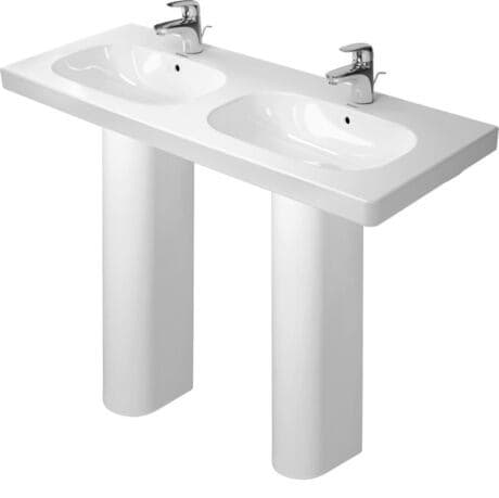 DURAVIT Dvojumyvadlo 034812 Design by sieger design _ p__p Barva 00, Bílá Vysoký lesk, Obdélníkový, Počet míst pro mytí: 2 Uprostřed, Počet otvorů pro armaturu na jednom umyvadle: 1 Uprostřed 1200 x 490 mm #03481200002