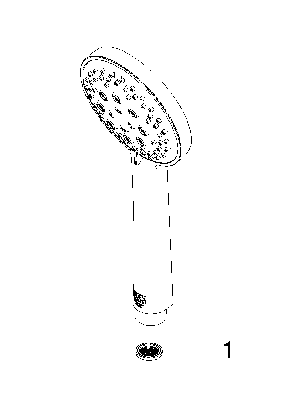 DORNBRACHT Ruční sprcha 7,6 l/min - matná černá #28014979-33