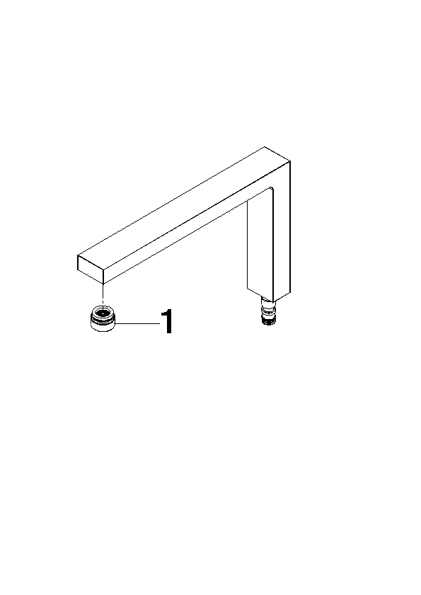 DORNBRACHT Výtoková trubice 235 mm - kartáčovaná platina #90110621800-06