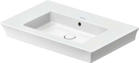 DURAVIT Umyvadlo 236375 Design by Philippe Starck #2363750060 - p Barva 00, Bílá Vysoký lesk, Počet míst pro mytí: 1 Uprostřed, Počet otvorů pro armaturu na jednom umyvadle: 1 Uprostřed, Glazovaná zadní stěna: Ano 750 x 490 mm