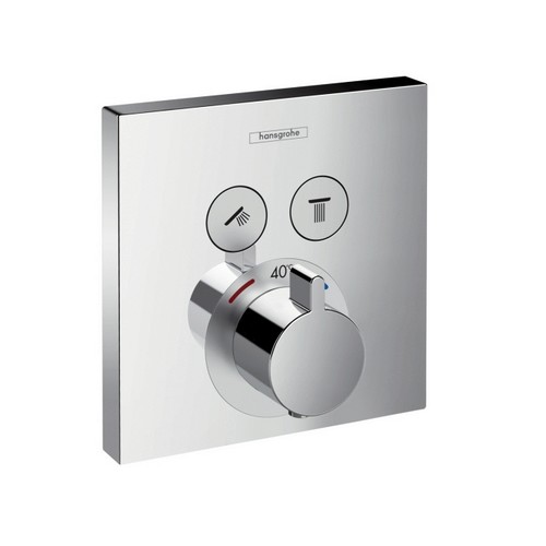 Зображення з  HANSGROHE ShowerSelect termostat pod omítku pro 2 spotřebiče #15763000 - chrom