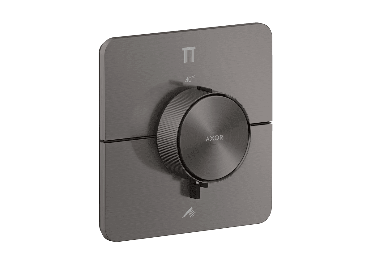 HANSGROHE AXOR ShowerSelect ID Termostat pod omítku, softsquare, pro 2 spotřebiče #36754340 - kartáčovaný černý chrom