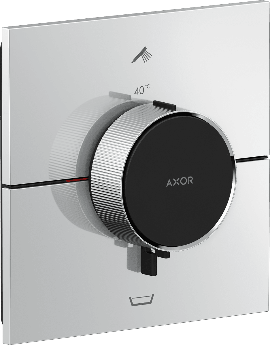 HANSGROHE AXOR ShowerSelect ID Termostat pod omítku, hranatá verze, pro 2 spotřebiče se zabudovanou bezpečnostní kombinací podle EN1717, k vaně #36753000 - chrom