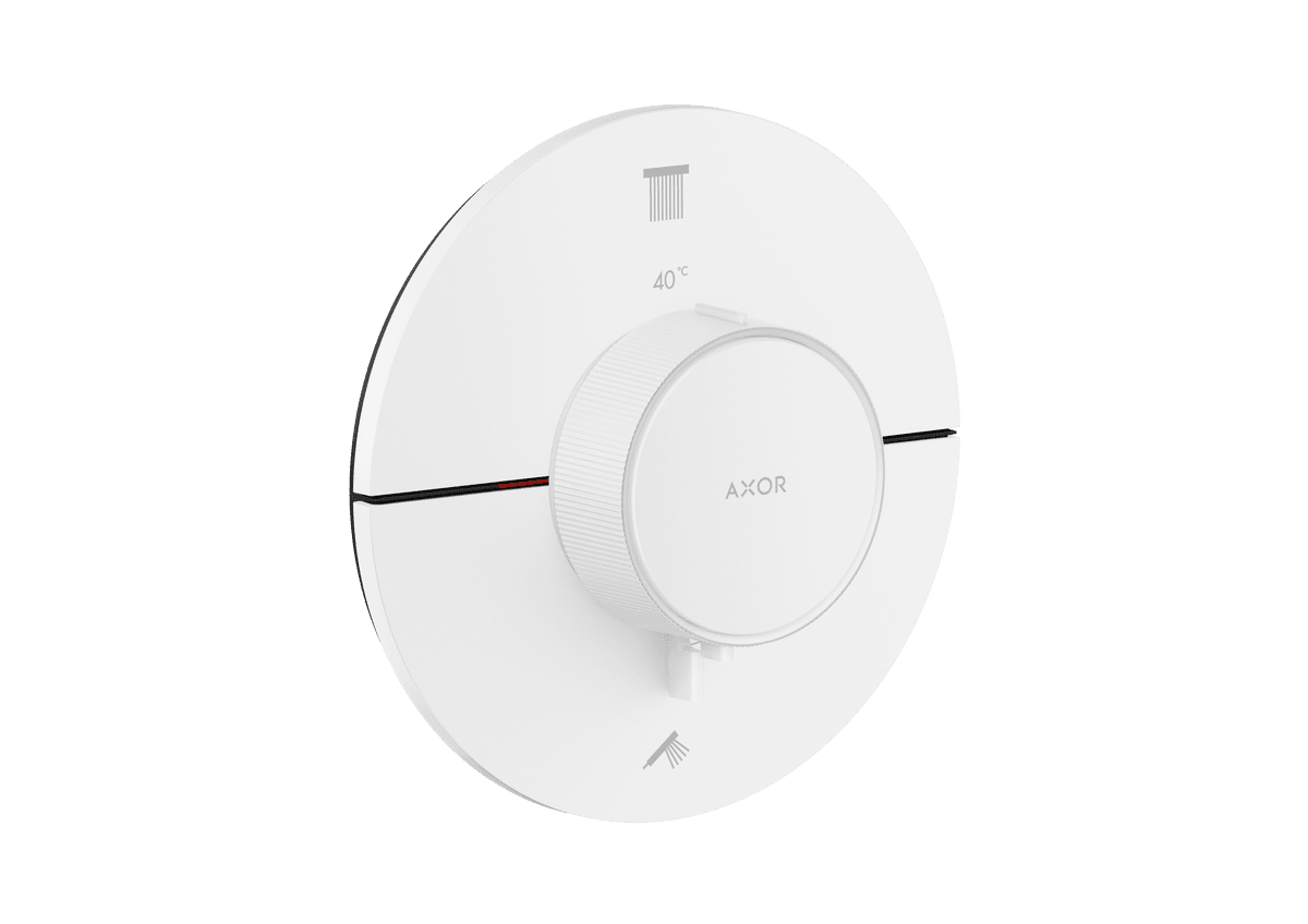 HANSGROHE AXOR ShowerSelect ID Termostat pod omítku, kulatá verze, pro 2 spotřebiče #36750700 - matná bílá