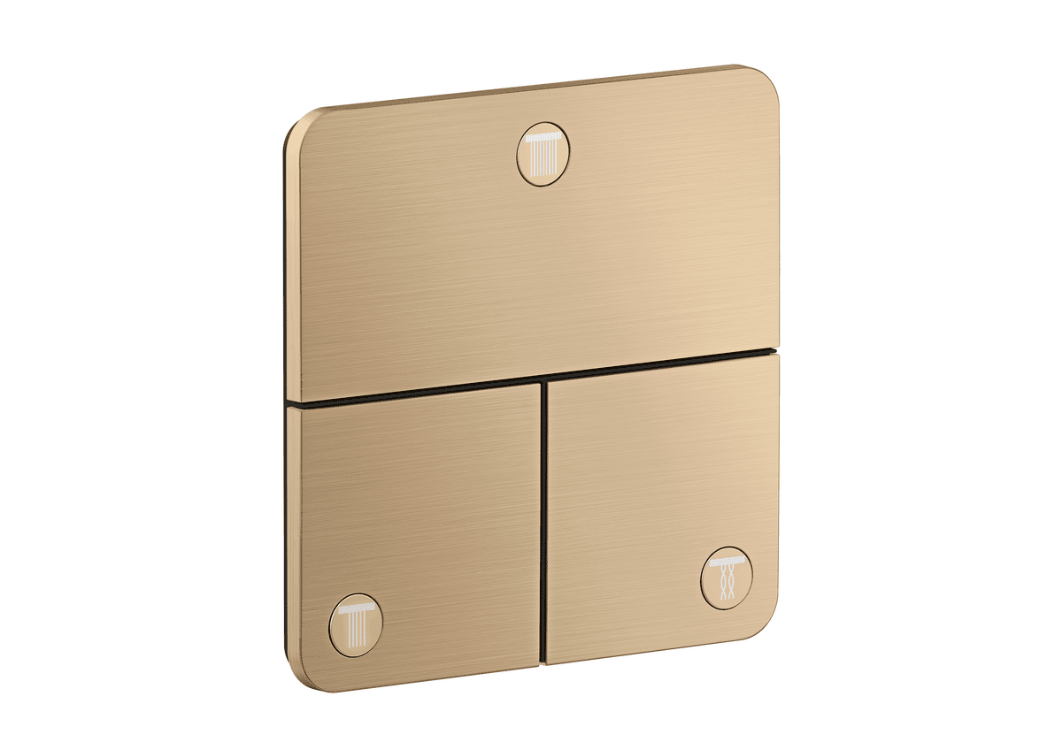 HANSGROHE AXOR ShowerSelect ID Ventil pod omítku, softsquare, pro 3 spotřebiče #36781140 - kartáčovaný bronz