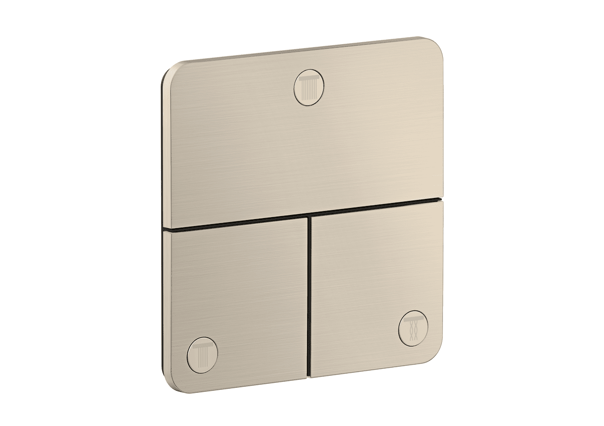 HANSGROHE AXOR ShowerSelect ID Ventil pod omítku, softsquare, pro 3 spotřebiče #36781820 - kartáčovaný nikl