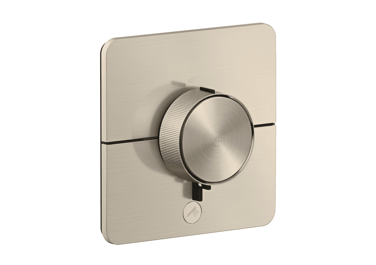 HANSGROHE AXOR ShowerSelect ID Termostat HighFlow pod omítku, softsquare, pro 1 spotřebič a další výtok #36778820 - kartáčovaný nikl