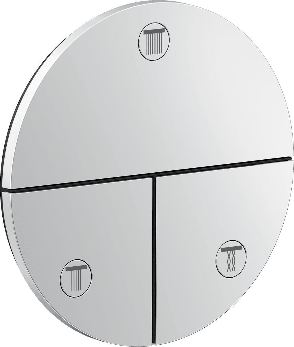 HANSGROHE AXOR ShowerSelect ID Ventil pod omítku, kulatá verze, pro 3 spotřebiče #36779000 - chrom