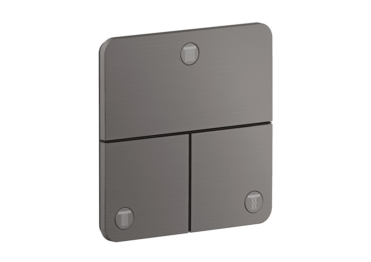 HANSGROHE AXOR ShowerSelect ID Ventil pod omítku, softsquare, pro 3 spotřebiče #36781340 - kartáčovaný černý chrom