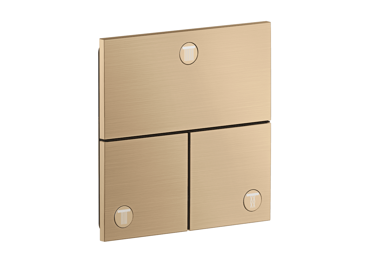 HANSGROHE AXOR ShowerSelect ID Ventil pod omítku,hranatá verze, pro 3 spotřebiče #36780140 - kartáčovaný bronz