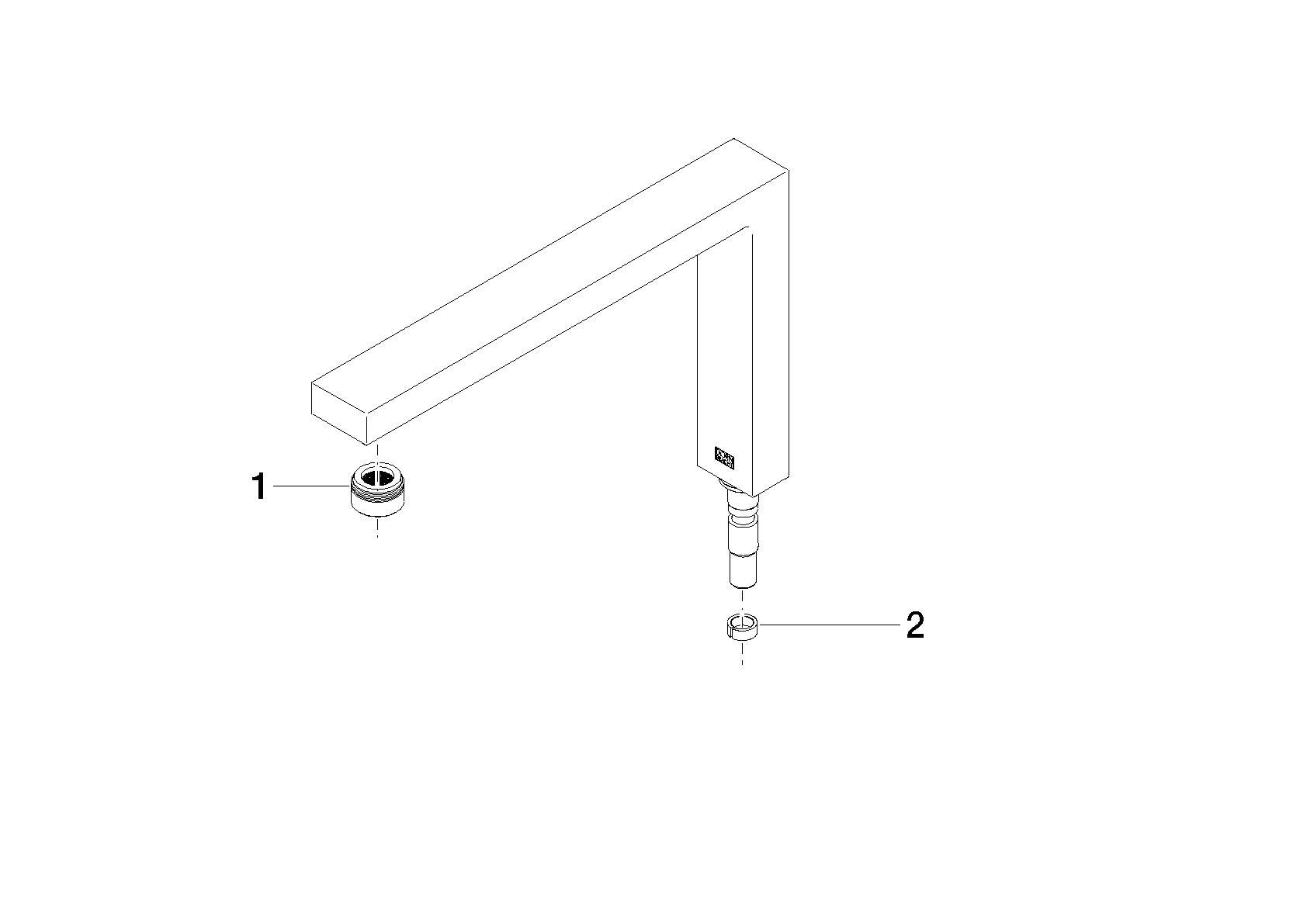 DORNBRACHT Výtok 272 x 171 x 36 mm, 8 l/min. - Chrom #90110618904-00