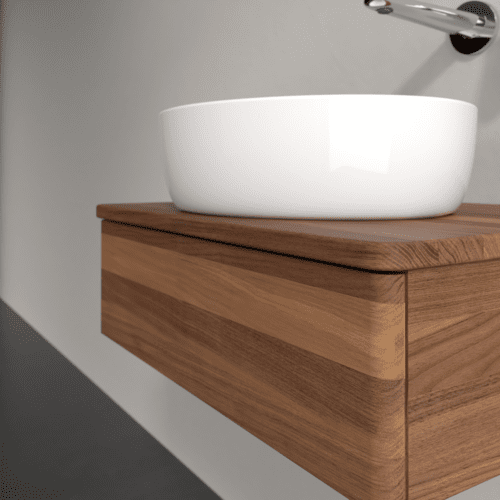 VILLEROY BOCH Toaletní skříňka Antao, 1 zásuvka, 600 x 190 x 500 mm, přední strana bez konstrukce, Teplý ořech / Teplý ořech #K07012HM, obrázek 5