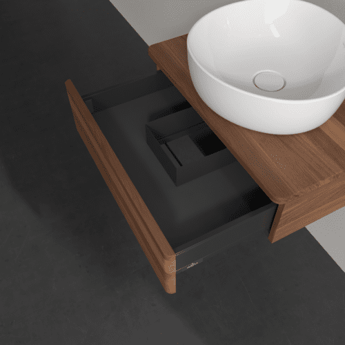 VILLEROY BOCH Toaletní skříňka Antao, 1 zásuvka, 600 x 190 x 500 mm, přední strana bez konstrukce, Teplý ořech / Teplý ořech #K07012HM, obrázek 6