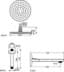 Obrázek IDEAL STANDARD Připojení sprchové hlavice Idealrain #B9446AA - chrom