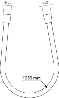 Ảnh của IDEAL STANDARD Sprchová hadice Idealrain 1250 mm #BE125AA - chrom