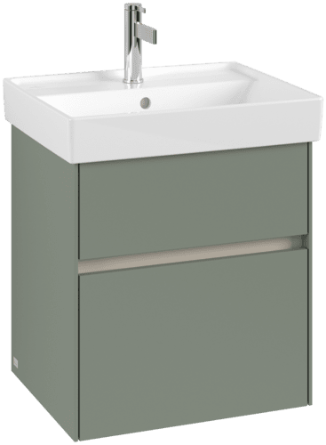 VILLEROY BOCH Toaletní skříňka Collaro, s osvětlením, 2 výsuvy, 510 x 546 x 414 mm, jemně zelená #C007B0AF
