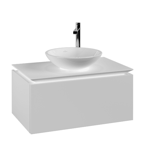 VILLEROY BOCH Legato toaletní skříňka, 1 zásuvka, 800 x 380 x 500 mm, bílá matná / bílá matná #B56900MS