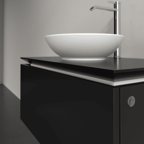 VILLEROY BOCH Legato toaletní skříňka, 1 zásuvka, 800 x 380 x 500 mm, černý matný lak / černý matný lak #B56900PD, obrázek 5