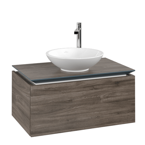 VILLEROY BOCH Legato toaletní skříňka, 1 zásuvka, 800 x 380 x 500 mm, Kamenný dub / Kamenný dub #B56900RK