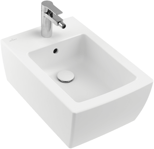 VILLEROY BOCH Bidet Memento 2.0, závěsný, 375 x 560 mm, Stone White CeramicPlus #443300RW