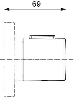 IDEAL STANDARD Rukojeť svazku Archimodule #A1544AA - Chrome, obrázek 1