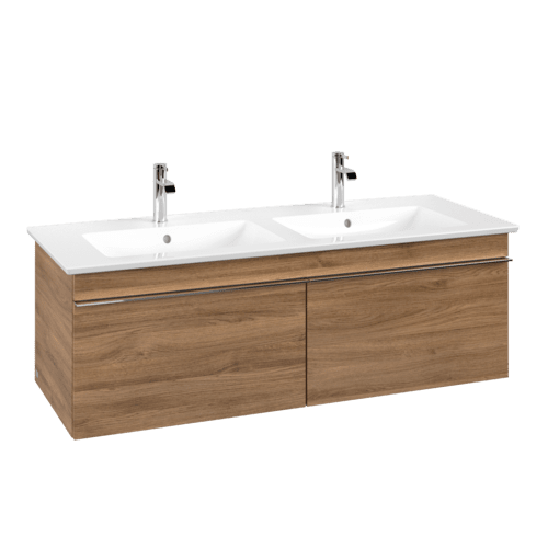 VILLEROY BOCH Toaletní skříňka Venticello, 2 výsuvy, 1253 x 420 x 502 mm, dub Kansas / dub Kansas #A93901RH