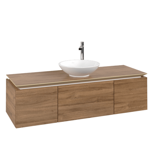 VILLEROY BOCH Legato toaletní skříňka, 3 výsuvy, 1400 x 380 x 500 mm, dub Kansas / dub Kansas #B58500RH