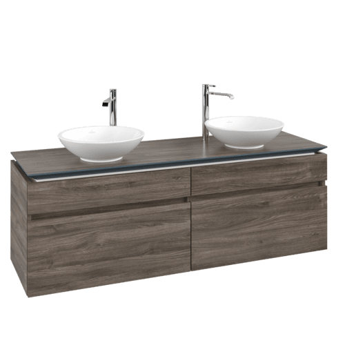 VILLEROY BOCH Legato toaletní skříňka, 4 výsuvy, 1600 x 550 x 500 mm, Kamenný dub / Kamenný dub #B60000RK