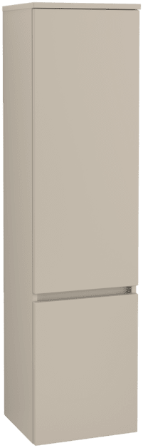 VILLEROY BOCH Vysoká skříň Legato, 2 dveře, 400 x 1550 x 350 mm, Soft Grey / Soft Grey #B73000VK