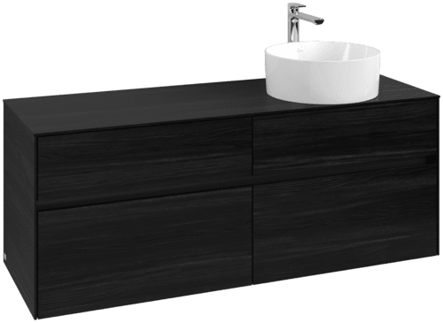 VILLEROY BOCH Toaletní skříňka Collaro, 4 výsuvy, 1400 x 548 x 500 mm, černý dub / černý dub #C04700AB