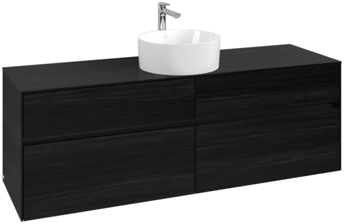 VILLEROY BOCH Toaletní skříňka Collaro, 4 výsuvy, 1600 x 548 x 500 mm, černý dub / černý dub #C04900AB