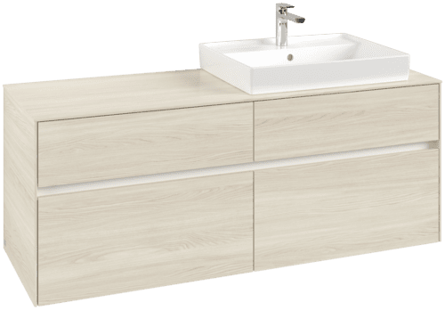 VILLEROY BOCH Toaletní skříňka Collaro, 4 výsuvy, 1400 x 548 x 500 mm, bílý dub / bílý dub #C08600AA
