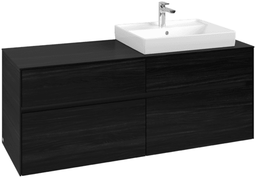 VILLEROY BOCH Toaletní skříňka Collaro, 4 výsuvy, 1400 x 548 x 500 mm, černý dub / černý dub #C08600AB
