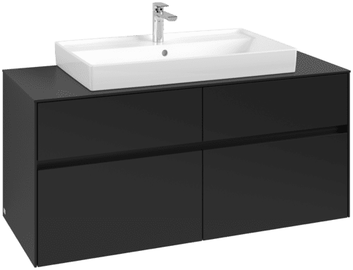 VILLEROY BOCH Toaletní skříňka Collaro, s osvětlením, 4 výsuvy, 1200 x 548 x 500 mm, Volcano Black / Volcano Black #C087B0VL