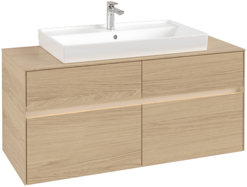 VILLEROY BOCH Toaletní skříňka Collaro, s osvětlením, 4 výsuvy, 1200 x 548 x 500 mm, severský dub / severský dub #C087B0VJ