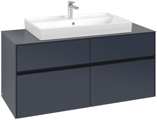 VILLEROY BOCH Toaletní skříňka Collaro, s osvětlením, 4 výsuvy, 1200 x 548 x 500 mm, Marine Blue / Marine Blue #C087B0VQ