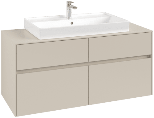 VILLEROY BOCH Toaletní skříňka Collaro, s osvětlením, 4 výsuvy, 1200 x 548 x 500 mm, Cashmere Grey / Cashmere Grey #C087B0VN