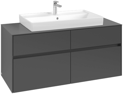 VILLEROY BOCH Collaro toaletní skříňka, s osvětlením, 4 výsuvy, 1200 x 548 x 500 mm, Grafit / Grafit #C087B0VR